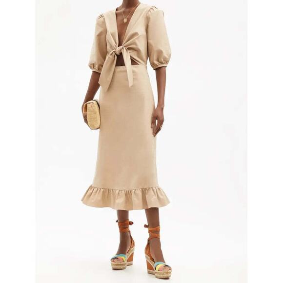 Christian Louboutin Lagoadonna 120 Brown Lace Up Platform Wedge Sandal Heel 41 - Picture 4 of 7